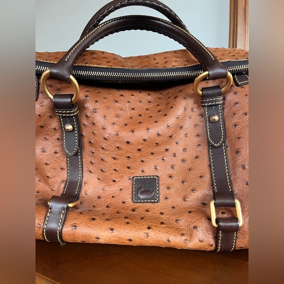 Dooney & Bourke Large Ostrich Florentine Satchel NWOT - Picture 2 of 14